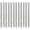 vidaXL Piquets de cl&ocirc;ture 6 pcs Argent&eacute; 7x6x60 cm Acier galvanis&eacute;