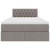 vidaXL Lit avec rangement et matelas avec matelas Taupe 120 x 190 cm