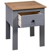 vidaXL Table de chevet Gris 46x40x57 cm Pin Gamme Panama