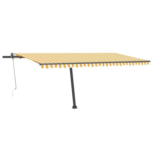 vidaXL Auvent automatique sur pied 500x300 cm Jaune/Blanc