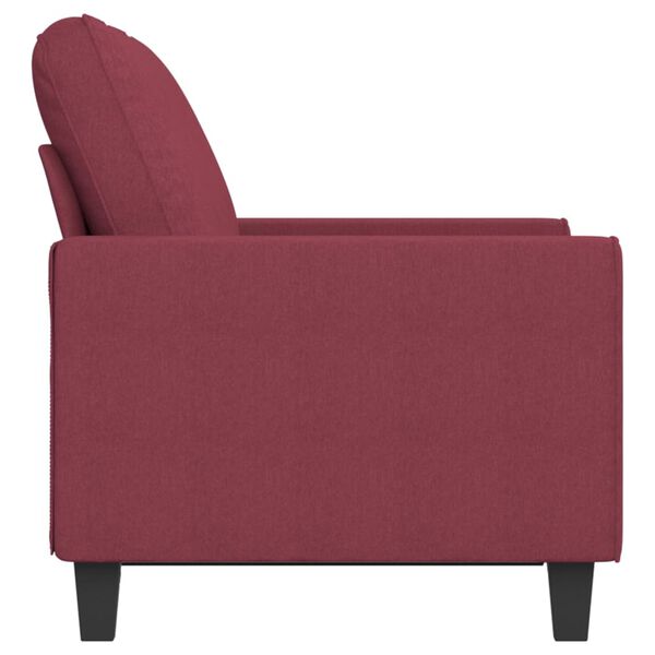 vidaXL Canap&eacute; &agrave; 2 places Rouge bordeaux 120 cm Tissu