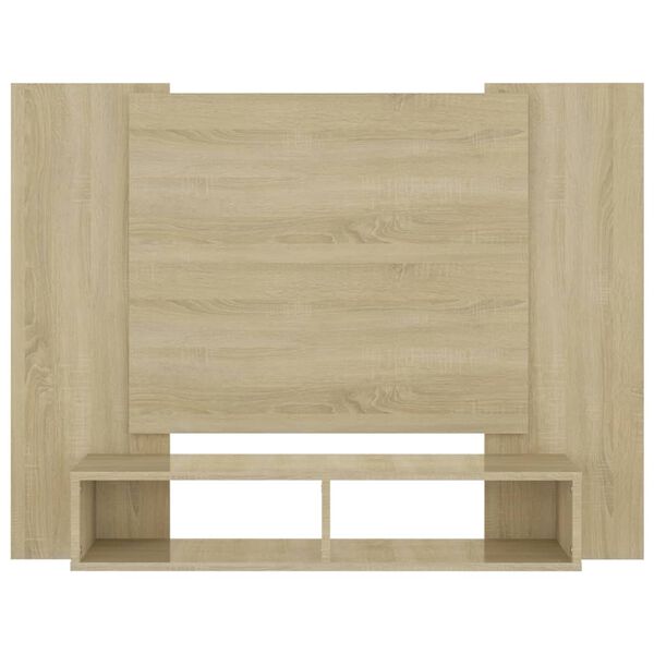 vidaXL Meuble TV mural Ch&ecirc;ne Sonoma 120x23,5x90 cm Bois d&rsquo;ing&eacute;nierie