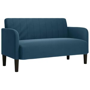 vidaXL Canap&eacute; causeuse bleu 109 cm velours