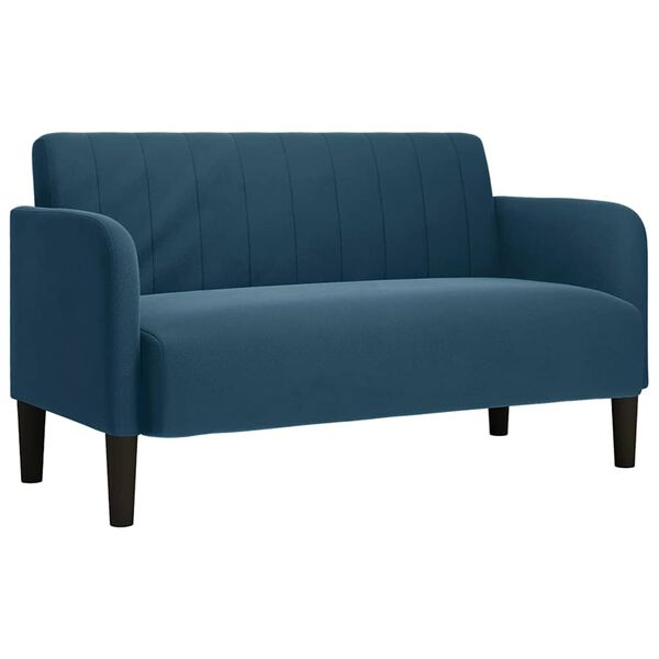 vidaXL Canap&eacute; causeuse bleu 109 cm velours
