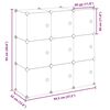 vidaXL Cubes de rangement 9 pcs avec portes noir PP