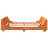 vidaXL Cadre de lit sans matelas cire marron 135x190cm bois pin massif