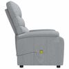 vidaXL Fauteuil de massage Gris clair Tissu