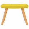 vidaXL Chaise &agrave; bascule avec tabouret Jaune moutarde Tissu
