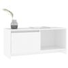 vidaXL Meuble TV Blanc 90x35x40 cm Bois d'ing&eacute;nierie