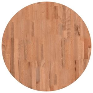 vidaXL Dessus de table &Oslash;70x1,5 cm rond bois massif de h&ecirc;tre