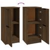 vidaXL Buffets 2 pcs chêne marron 30x30x70 cm Bois d'ingénierie