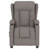 vidaXL Fauteuil inclinable &eacute;lectrique Taupe Tissu