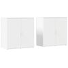 vidaXL Buffets 2 pcs blanc 79x38x80 cm bois d&rsquo;ing&eacute;nierie