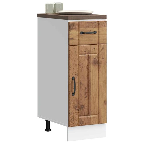 vidaXL Armoire de cuisine Lucca vieux bois bois ing&eacute;nierie
