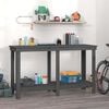 vidaXL Banc de travail Gris 140x50x80 cm Bois de pin massif