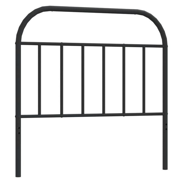 vidaXL T&ecirc;te de lit de remplacement m&eacute;tal noir 107 cm
