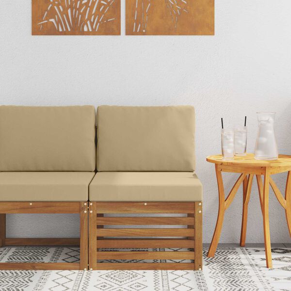 vidaXL Sofa de milieu ext&eacute;rieur Bois d'Acacia Massif Naturel