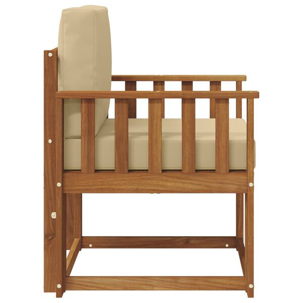 vidaXL Canap&eacute; d&rsquo;ext&eacute;rieur Bois d'acacia massif et polyester Naturel