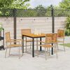 vidaXL Ensemble de salle &agrave; manger pour jardin 5 pcs Beige et Marron