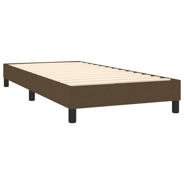 vidaXL Sommier &agrave; lattes de lit avec matelas Marron fonc&eacute; 90x190 cm