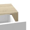 vidaXL &Eacute;tag&egrave;re murale &agrave; tiroirs en ch&ecirc;ne et blanc 40 x 23,5 x 10 cm MDF