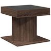 vidaXL Table basse avec LED chêne marron 50x50x45 cm bois d'ingénierie