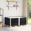 vidaXL Colliers de palette 3 pcs noir 150x100 cm bois de pin solide