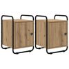 vidaXL Table de chevet 2 pc Ch&ecirc;ne artisanal Bois d'ing&eacute;nierie