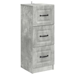 vidaXL Armoire &agrave; tiroirs Gris b&eacute;ton 33 x 34,5 x 87 cm