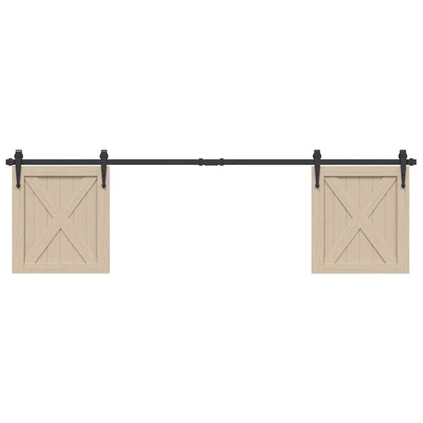 vidaXL Kit de porte d'armoire coulissante 183 cm acier au carbone