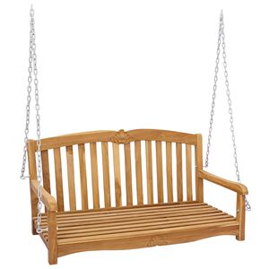 vidaXL Banc Balan&ccedil;oire 114 x 60 x 60,5 cm Bois de teck massif Naturel