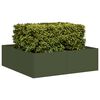 vidaXL Jardini&egrave;re vert olive 100x100x30 cm acier