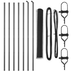 vidaXL Poteau de cl&ocirc;ture. Gris