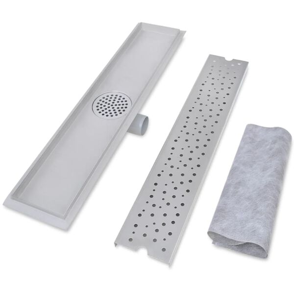 vidaXL Drain de douche lin&eacute;aire 630x140 mm acier inoxydable