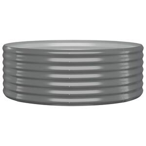 vidaXL Lit sur&eacute;lev&eacute; de jardin Acier galvanis&eacute; 100x100x36cm gris