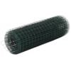 vidaXL Grillage acier avec rev&ecirc;tement en PVC 10x0,5 m vert