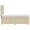 vidaXL Sommier &agrave; lattes de lit avec matelas Cr&egrave;me 90x200 cm Tissu