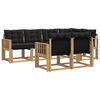 vidaXL Ensemble de canap&eacute;s d'ext&eacute;rieur 7 pcs Blanc et noir