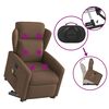 vidaXL Fauteuil inclinable de massage &eacute;lectrique Marron Tissu