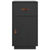 vidaXL Armoire de bureau Noir 40x50x75 cm Bois massif de pin