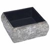 vidaXL Lavabo Noir 30x30x13 cm Marbre