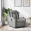vidaXL Fauteuil inclinable de massage gris clair tissu