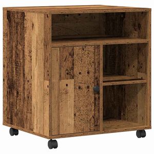 vidaXL Support d'imprimante Bois ancien 60 x 50 x 67 cm
