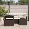 vidaXL Ensemble de canapé de jardin 5 pcs Marron Poly rotin