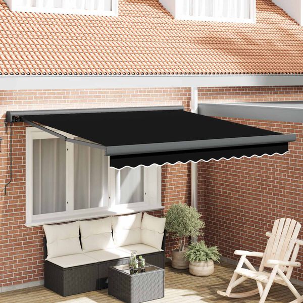 vidaXL Auvent Noir 300 x 250 x 165 cm Polyester et Aluminium