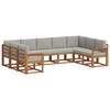 vidaXL Ensemble de canap&eacute;s d'ext&eacute;rieur 9 pcs Gris Naturel et Clair