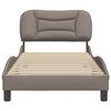 vidaXL Cadre de lit sans matelas Hvar taupe 90x200 cm tissu