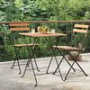 vidaXL Table de bistro pliante 55x54x71cm Bois de teck solide et acier