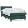 vidaXL Sommier &agrave; lattes de lit et matelas vert fonc&eacute; 90x220 cm velours