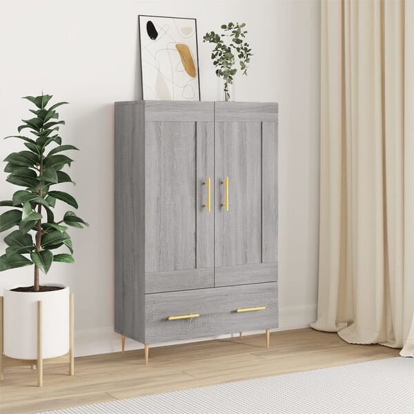 vidaXL Buffet haut sonoma gris 69,5x31x115 cm bois d'ing&eacute;nierie